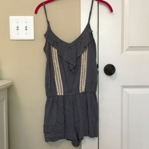 Grey and white romper